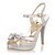 baratos Sapatos de Salto Alto de mulher-Couro envernizado Espumante Glitter stiletto sandálias plataforma com strass Bowknot