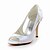 זול נעלי עקב לנשים-בלרינה\עקבים - נשים - נעלי חתונה - נעלים עם פתח קדמי - חתונה - כחול / אדום / שנהב / לבן