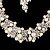 tanie Zestawy biżuterii-Wspaniałe Srebrzyste Alloy z perłami i ślub zestaw Rhinestone biżuterię (w tym naszyjnik i kolczyki)