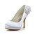 cheap Women&#039;s Heels-Women&#039;s Wedding Summer Flower Stiletto Heel Satin Stretch Satin Silver Black White