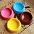 abordables Gamelles et distributeurs pour chiens-en forme de cercle en plastique animal bol de nourriture pour chiens chats (assortiment de couleurs, tailles)