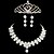 levne Sady šperků-Zářící Diamond &amp; Pearl Simulované Svatební Svatební šperky sada, včetně náhrdelník, náušnice a diadém