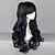 baratos Perucas Lolita-Black and Blue Blended Curly Pigtails 70cm Gothic Long Wig