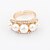 abordables Bagues-Alliage attrayant avec l&#039;anneau perle strass femmes
