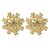 cheap Earrings-Gold Plated Flower Design Cubic Zirconia Earrings