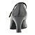 preiswerte Schuhe für Standardtanz und Modern Dance-Damen Modern Ballsaal Leder Absätze Verschlussschnalle Keilabsatz Schwarz 2,5 - 4,5 cm Keine Maßfertigung möglich