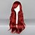 billiga Halloween Wigs-Cosplay-peruker Dam 26 tum Värmebeständigt Fiber Röd Animé / Gotisk Lolita