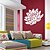 levne Samolepky s botanickým motivem-Lotus Flower Wall Sticker