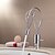 お買い得  浴室・洗面台用水栓金具-アールデコ調/レトロ風 センターセットタイプ LED セラミックバルブ 一つ クロム