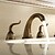 cheap Multi Holes-Sprinkle Sink FaucetsAntique Brass Widespread Two Handles Three Holes Widespread Ceramic Valve Sprinkle Faucets