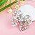 abordables Broches-chapado en plata de la mariposa hueco de las mujeres broche de diamantes de imitación