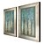 cheap Framed Arts-Hand-Painted Abstract / Abstract Landscape 100% Hang-Painted Oil Painting,Modern Two Panels Canvas Oil Painting For Home Decoration