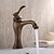 billige Armaturer til badeværelset-Håndvasken vandhane - Roterbar Antik Messing Centersat Et Hul / Enkelt håndtag Et HulBath Taps