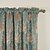 cheap Blackout Curtains-(One Panel)Blue Floral Jacquard Blackout Curtain