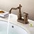 billige Armaturer til badeværelset-Håndvasken vandhane - Standard Antik Messing Vandret Montering To Huller / Enkelt håndtere to HullerBath Taps
