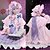 halpa Videopeliasut-Innoittamana Touhou Project Patchouli Knowledge Video Peli Cosplay-asut Cosplay Puvut / Mekot Patchwork Pitkähihainen Leninki Rusetti Hat Puvut / Satiini