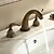 cheap Multi Holes-Sprinkle Sink FaucetsAntique Brass Widespread Two Handles Three Holes Widespread Ceramic Valve Sprinkle Faucets