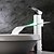 cheap Bathroom Sink Faucets-Contemporary Waterfall Centerset LED Ceramic Valve One Hole Chrome