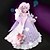 cheap Videogame Costumes-Inspired by TouHou Project Patchouli Knowledge Video Game Cosplay Costumes Cosplay Suits / Dresses Patchwork Long Sleeve Dress Bow Hat Costumes / Satin