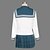 ieftine Costume din Jocuri Video-Inspirat de Dangan Ronpa Sayaka Maizono Video Joc Costume Cosplay Costume Cosplay / Uniforme Școlare Dungi Manșon Lung Cravată Vârf Fustă Costume