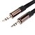 abordables Cables de audio-3.5mm Male to Male AUX Audio Cable Flat Type Golden(0.8M)