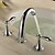 abordables Agujeros múltiples-Brass Bathroom Sink Faucet,Widespread Chrome Widespread Two Handles Three HolesBath Taps with Hot and Cold Switch