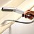 ieftine Robinete de Vană-Robinete de Vană - Contemporan Crom Vană Romană Valvă Ceramică Bath Shower Mixer Taps / Alamă / Două mânere Cinci Găuri