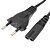 abordables Cables-UE 2-Prong AC Cable de alimentación Adaptador de cable 2P Negro (1,5 m)