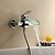 abordables Robinets pour baignoire-Robinet de douche / Robinet de baignoire - Moderne Chrome Baignoire et douche Soupape céramique Bath Shower Mixer Taps / Laiton / Mitigeur deux trous