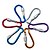 levne Nástroje pro kempování, karabiny a provazy-6 cm hliníkové slitiny Módní přezka na lezení (Random Color)