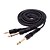 cheap Audio Cables-JSJ® 1.5M 4.92FT 3.5mm Single Track Male to 2x6.35mm Dual Track Male Audio Cable Black for KTV Recording