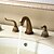 cheap Multi Holes-Sprinkle Sink FaucetsAntique Brass Widespread Two Handles Three Holes Widespread Ceramic Valve Sprinkle Faucets