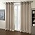 cheap Curtains Drapes-Rod Pocket Grommet Top Tab Top Double Pleat Two Panels Curtain Modern Solid 100% Polyester Polyester Material Curtains Drapes Home