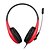 economico Cuffie esterne-3.5mm Stereo In-Ear Cuffie con microfono e telecomando per PC (nero, rosso)