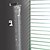 levne Sprchové baterie-mosazné sprchové baterie, nástěnný moderní chromový nástěnný držák s jednou rukojetí se čtyřmi otvory s ruční dešťovou sprchou