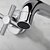 billige Armaturer til badeværelset-Håndvasken vandhane - Vægmontering / Udbredt Krom Vægmonteret To Håndtag tre hullerBath Taps