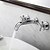 billige Armaturer til badeværelset-Håndvasken vandhane - Vægmontering / Udbredt Krom Vægmonteret To Håndtag tre hullerBath Taps