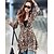 cheap Women&#039;s Tops-Women&#039;s Waterfall Leopard Blazer