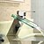 billige Vandfald Vandhaner-Håndvasken vandhane - Vandfald Krom Centersat Et Hul / Enkelt håndtag Et HulBath Taps