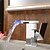 billige LED Vandhaner-moderne farveskiftende førte vandfald håndvasken vandhane (krom finish)