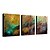 cheap Oil Paintings-Hand Painted Oil Painting Abstract with Stretched Frame Set of 3 1308-AB0597