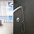 Χαμηλού Κόστους Σύστημα Βαλβίδων Ντους-Βρύση Ντουζιέρας Σειρά - Βροχή Σύγχρονο Χρώμιο Επιτοίχιες Κεραμική Βαλβίδα Bath Shower Mixer Taps / Ορείχαλκος / Ενιαία Χειριστείτε τέσσερις τρύπες