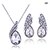 levne Sady šperků-lureme®crystal slza tvar náušnice a náhrdelník šperky set (Smíšený Barva)