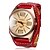 ieftine Ceasuri la Modă-Pentru femei Ceas de Mână Quartz Piele Roșu cald Vânzare Analog femei Charm Modă Ceas Elegant