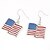 cheap Earrings-Flag Cheap Patriotic Jewelry Personalized Classic Fashion Earrings Jewelry Silver For Party Daily Casual