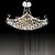 baratos Candeeiros de Lustre-1 luz pendente de cristal de 44 cm de vidro de metal leve invertido galvanizado moderno contemporâneo 110-120v / 220-240v