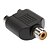 billige Lydkabler-1 til 2 Female RCA Plug AV Splitter Adapter