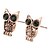 olcso Divat fülbevalók-Women&#039;s Stud Earrings - Gold Plated Owl, Animal For Daily