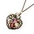 voordelige Necklaces-Korean jewelry hollow pattern love necklace N109