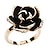 זול טבעות-טבעת הטבעת אומן מוזהב כסף אבן נוצצת סגסוגת ורדים פרח נשים וינטאג&#039; ארופאי מידה אחת / בגדי ריקוד נשים / טבעת הצהרה